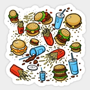 Burgers and Fries Sticker